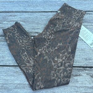 Lululemon Align High-Rise Pant 25" Lined Truleopard MAX Brown leopard size 6 NWT